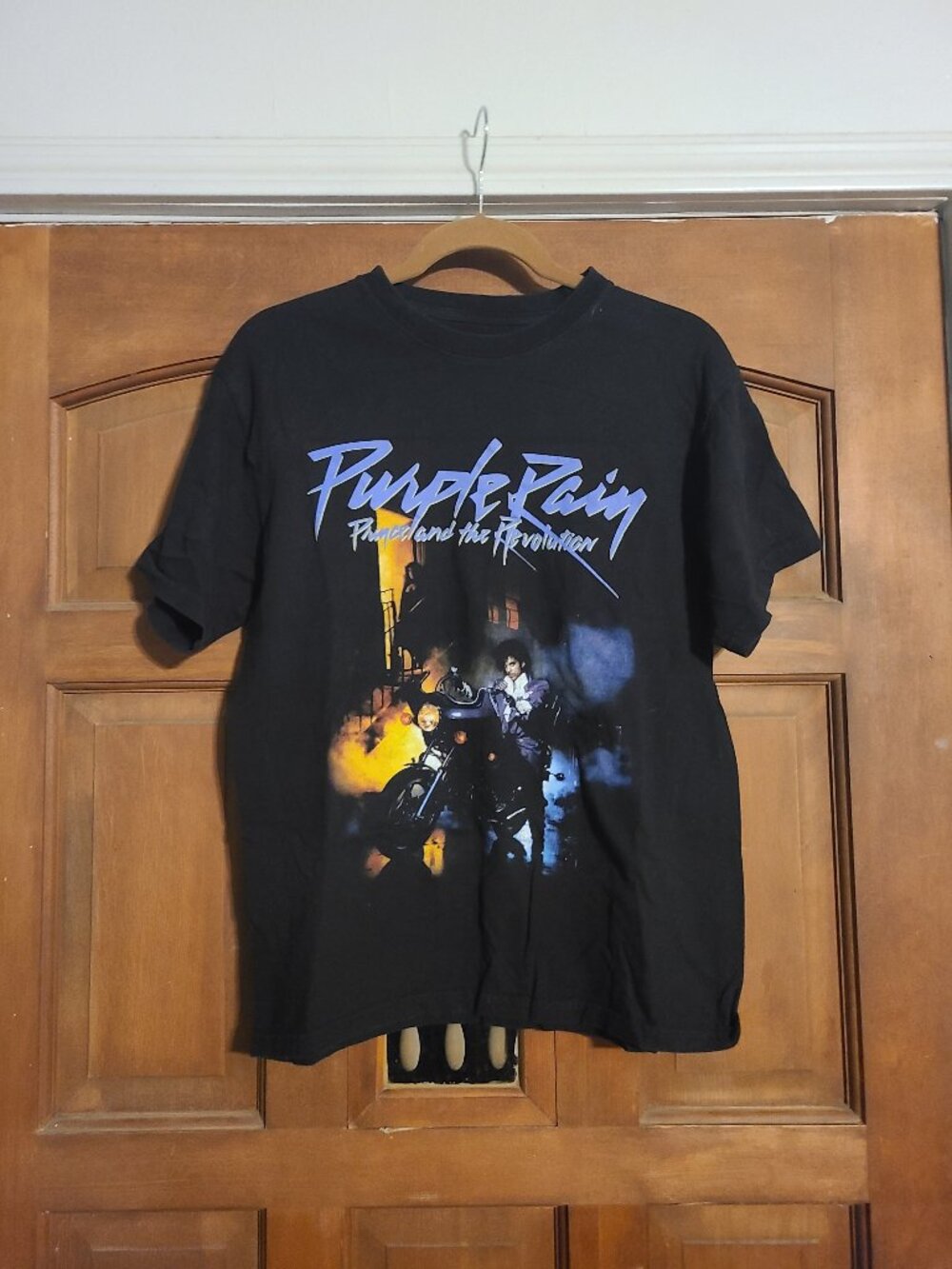 Vtg Prince Purple Rain Black Tee Size M